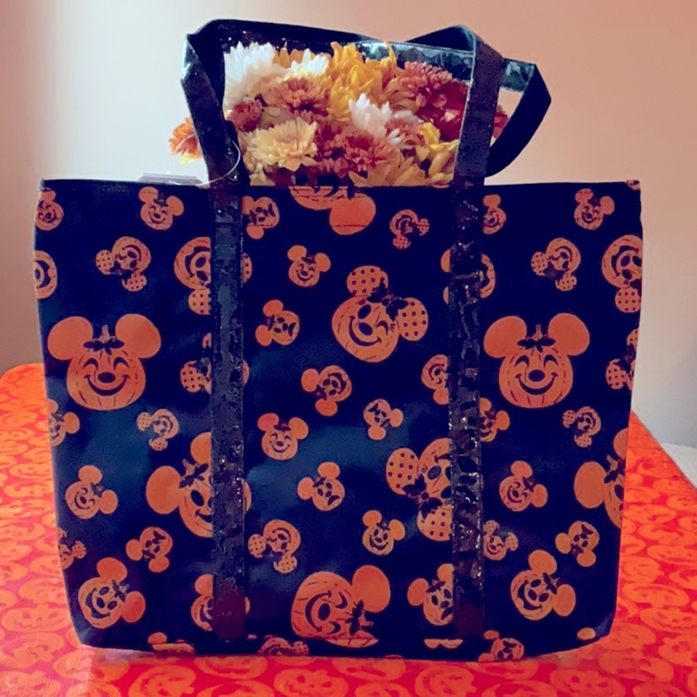 🎃 DISNEY MICKEY AND MINNIE MOUSE JACK O LANTERN HALLOWEEN TOTE 🎃